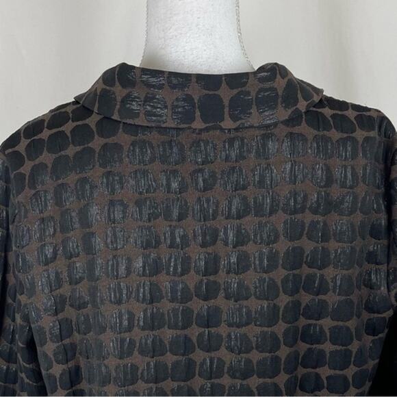 Christopher & Banks Black Brown Polka Dot Metallic Party Jacket NWOT Size L - Picture 6 of 12